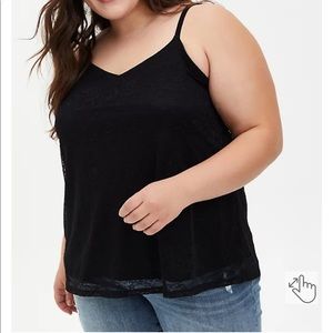 Torrid Swing Cami- Super Soft & Lace Black- Size 4X